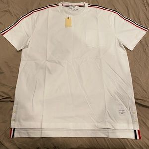 NWT & Receipt Thom Browne T-Shirt White Stripes